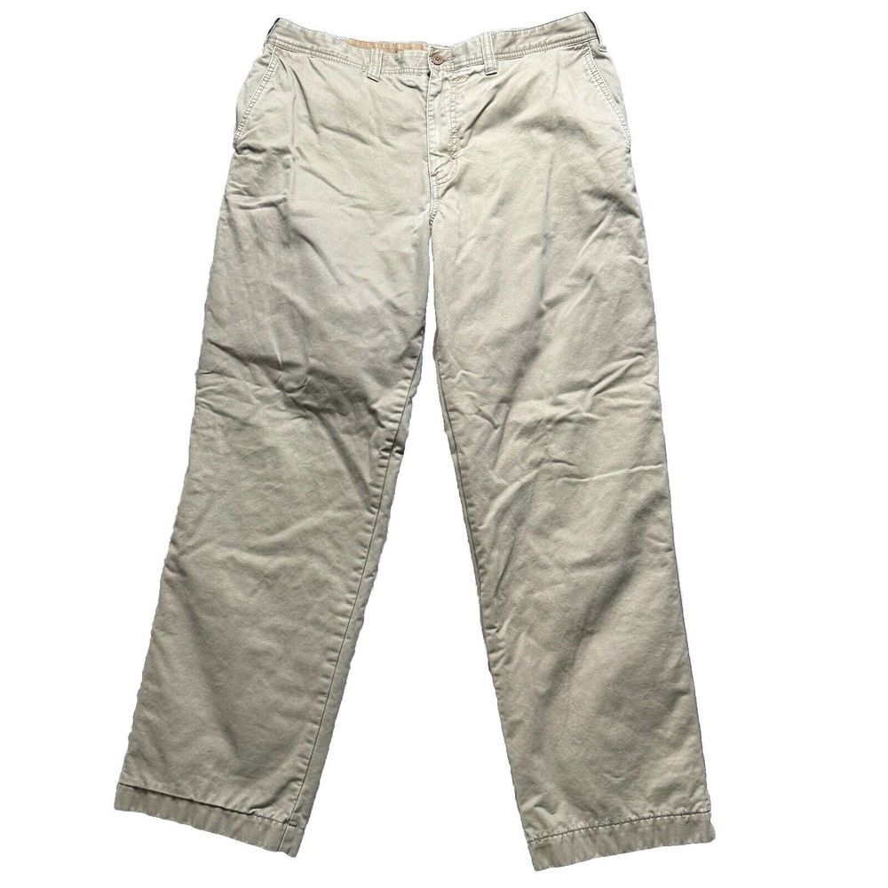 Vintage Eddie Bauer Pants Mens 38 Flannel Lined Brown Dad Holiday 2000s